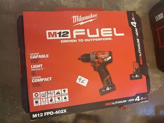 Milwaukee skruemaskine M12 FPD-402X