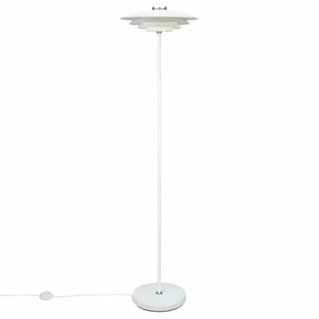 2 stk. nordlux bretagne gulvlampe 150 cm - hvid metal(ubrugt)
