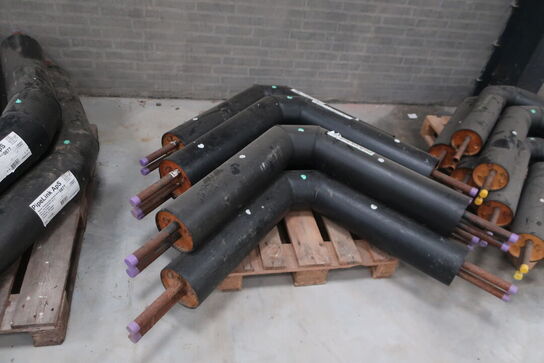 Parti af fjernvarmerør og -fittings