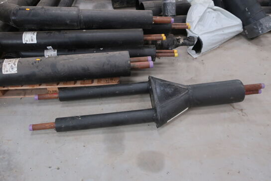 Parti af fjernvarmerør og -fittings