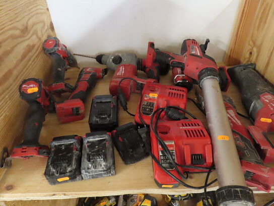 Stort lot accu. værktøj MILWAUKEE