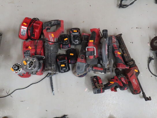 Stort lot accu. værktøj MILWAUKEE