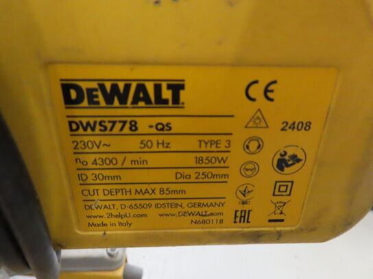 2 stk. gerringssave, DEWALT DWS778/DWS777