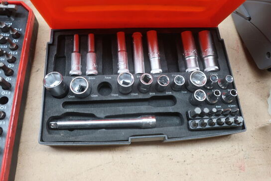 2 stk. topnøglesæt og bitzsæt BAHCO, POWERFIX