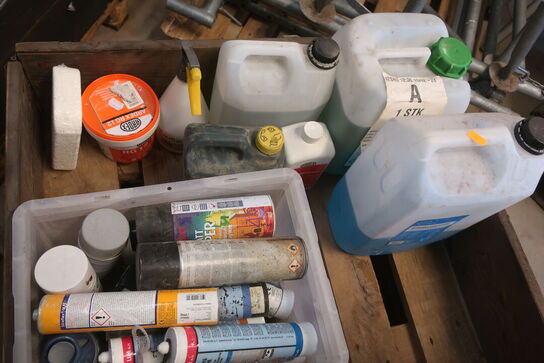 Palle med fugemasse, bilplejemiddel m.m.