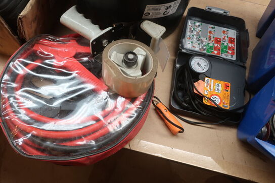 Hulbor, startkabler, værktøj m.m.