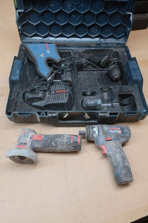 Vinkelsliber og skruemaskine BOSCH 