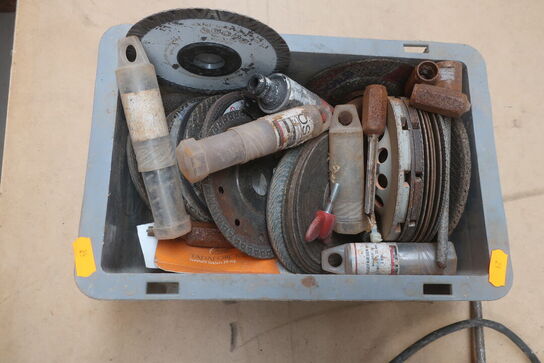 3 stk. vinkelsliber med div. Skiver m.m.