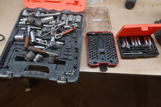 2 stk. topnøglesæt og bitzsæt BAHCO, POWERFIX