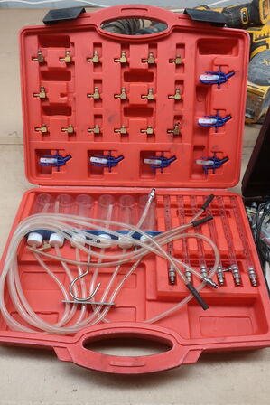 Knastaksel justeringssæt, flowmålersæt og plastsvejser