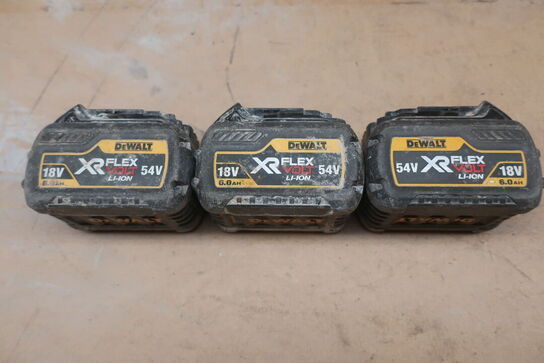 3 stk. batterier DEWALT