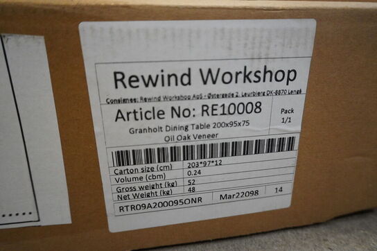 Spisebord REWIND WORKSHOP "Grantholt" Oak