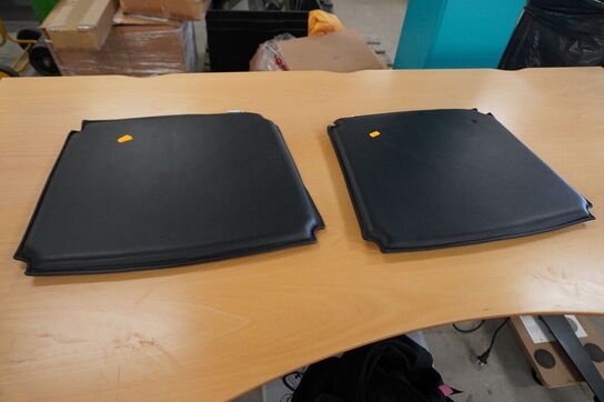 2 stk. Sædehynder Sort læder CARL HANSEN & Søn til CH26 stol