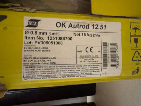 4 rl. ESAB OK Tubrod 15.14/Autrod 12.51 Ø0,8 mm
