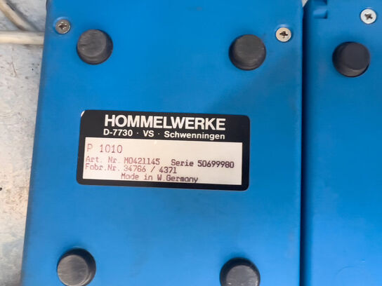 2 stk. måleinstrumenter HOMMEL WERKE T 1000 E m. printere