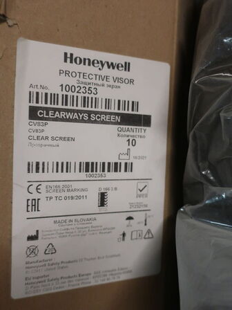 6 stk. HONEYWELL skærme til visir