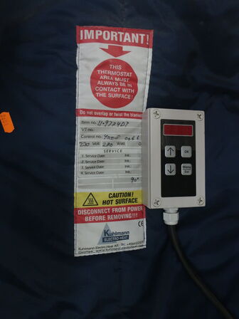 6 stk. KUHLMANN varmetæpper 0-90 grader