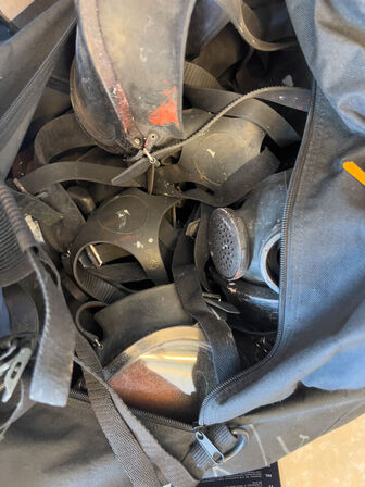 Taske m. SUNDSTRÖM SR200 åndedrætsværn & SR218 filtre