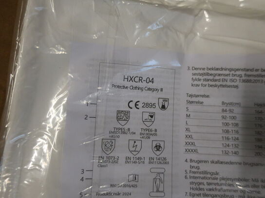 Heldragt GUARDIAN CLASSIC type 5/6 3XL (50 stk.)