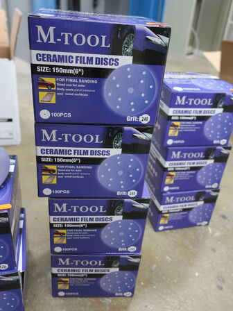 4 ks. M-TOOL keramiske slibeskiver Ø150 K240