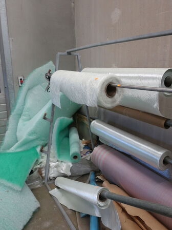 Stativ til ruller inkl. div. glasfiberruller