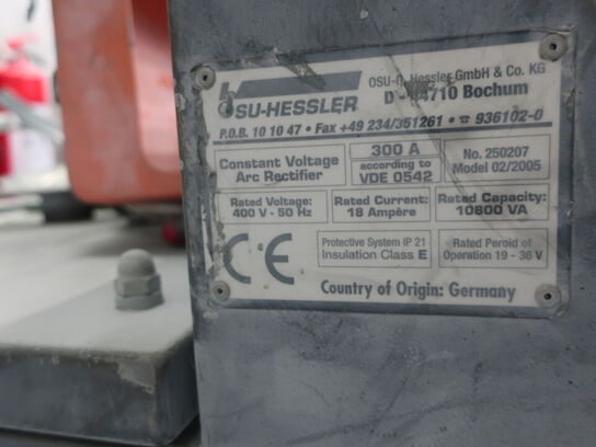 Metalliseringsanlæg OSU-HESSLER 02/2005 300A