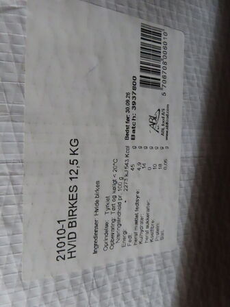 Pallereol med indhold