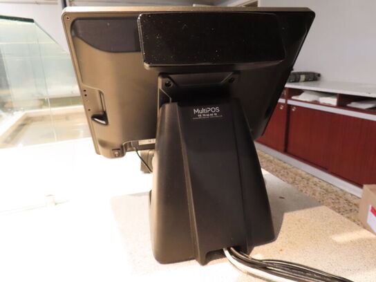 POS terminal med dankortterminal, stregkodescanner og pengeskuffe