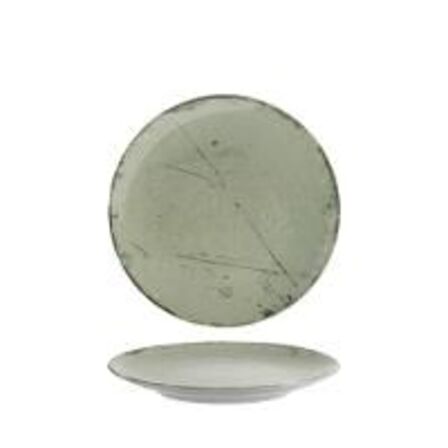 16 stk. Tallerken coupe grøn 240 mm Stone
