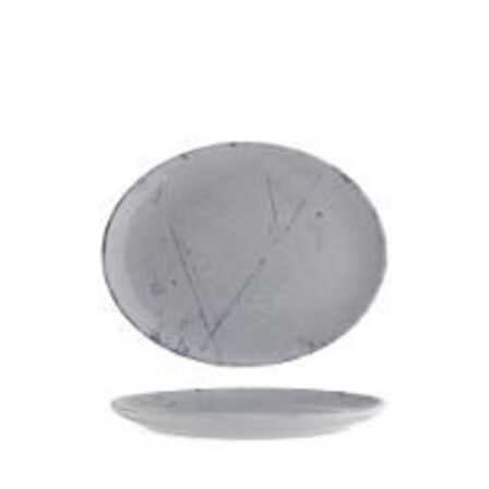 12 stk. Tallerken coupe oval blå B200 x D162 mm Stone