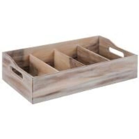 2 stk. Bestikkasse vintage hvid 4 rum