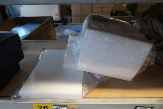 8 stk. Skærebræt 350 x 240 x 30 mm - hvid nylon