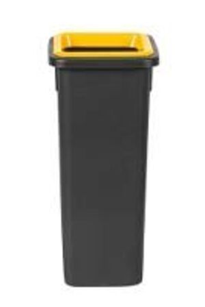 4 stk. Affaldsbeholder m/låg gul 20 ltr