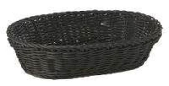 12 stk. Brødkurv plast sort B320 x D230 x H70 mm Oval