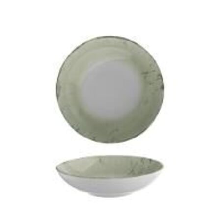 15 stk. Tallerken coupe dyb grøn 215 mm Stone