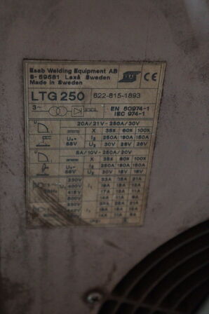 Svejser ESAB LTG 250 