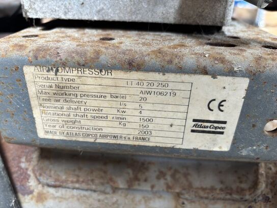 Kompressor ATLAS COPCO LT 40 20 250