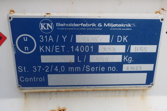 Miljøtank 1000 liter KN  BEHOLDERFABRIK