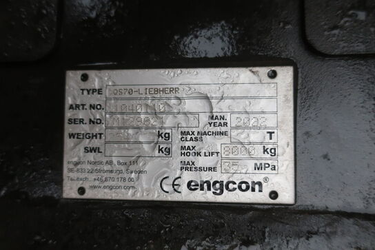 Skifte til gravemaskine ENGCON QS70-LIEBHERR