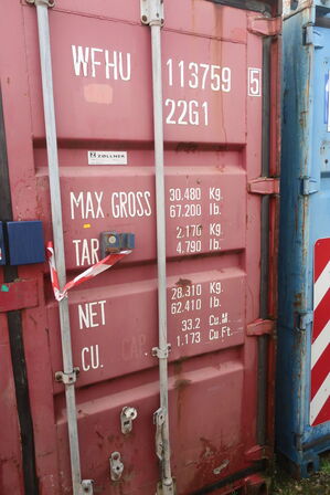 20' container med indhold