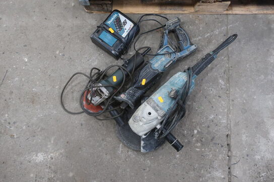 2 stk. vinkelslibere samt bajonetsav MAKITA 