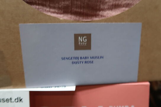 NG Baby Babysengetøj Muslin, Dusty Rose - 100x140 cm & 40x45 cm 