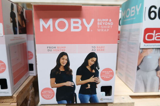 Moby Bump & Beyond, bære t-shirt / strækvikle, Sort - Str. 2