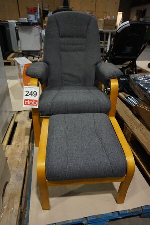 Otium lænestol inkl. fodskammel - grå 