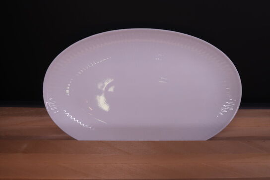 Royal Copenhagen Hvid Riflet asiet hvid 23 cm