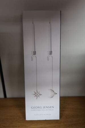 5 pk.Georg Jensen jul 2024 lyseholder sæt stjerne & måne palladium