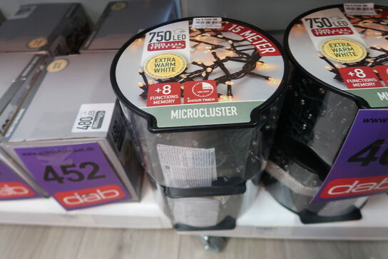 2 pk. Snake LED lyskæde ude & inde 15 meter 750 LED lys varm hvid