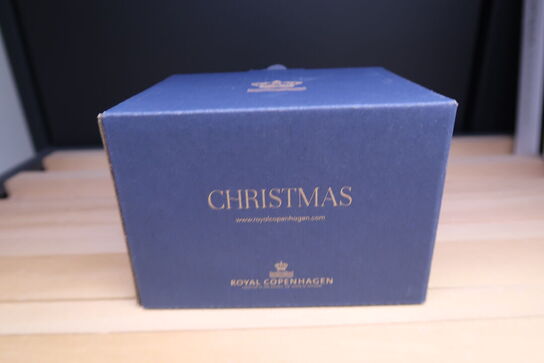 Royal Copenhagen Blå Mega Riflet julekugle #2 9,5 cm