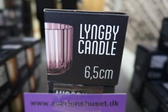 4 stk. Lyngby fyrfadsstage 6,5 cm pink