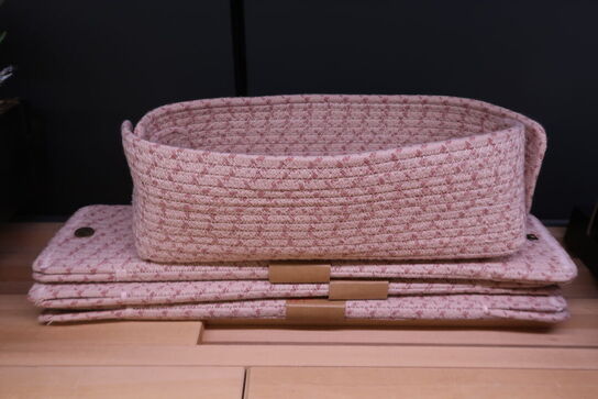 4 stk. RIG-TIG Knit-it brødkurv rosa